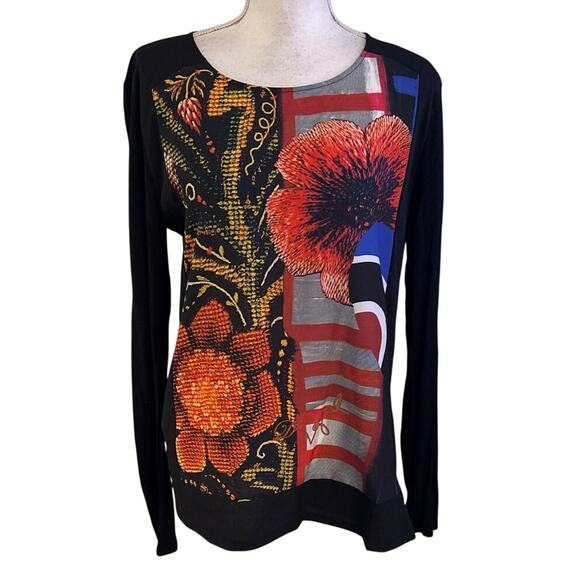 Desigual Tops - Desigual By Christian Lacroix Size XL Long Sleeved Top Tunic Artsy Art To Wear